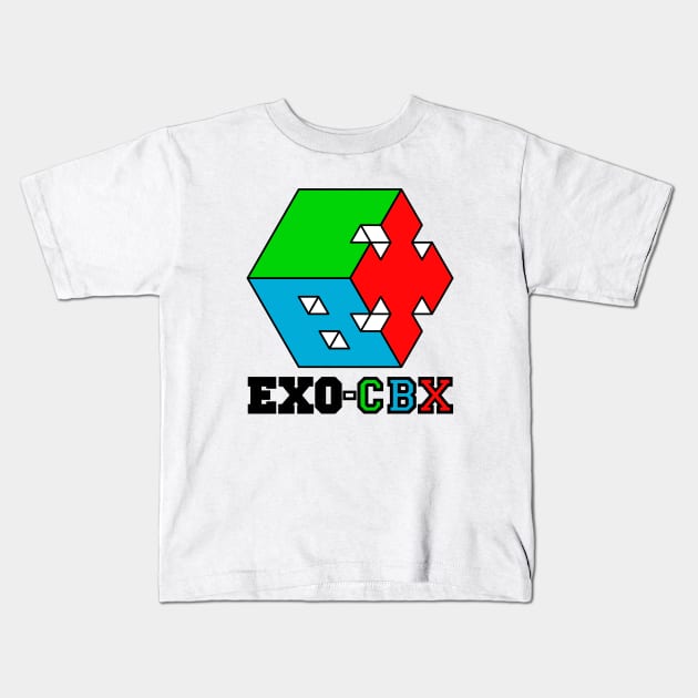 EXO CBX Chen Baekhyun & Xiumin Cube Logo Kids T-Shirt by iKPOPSTORE